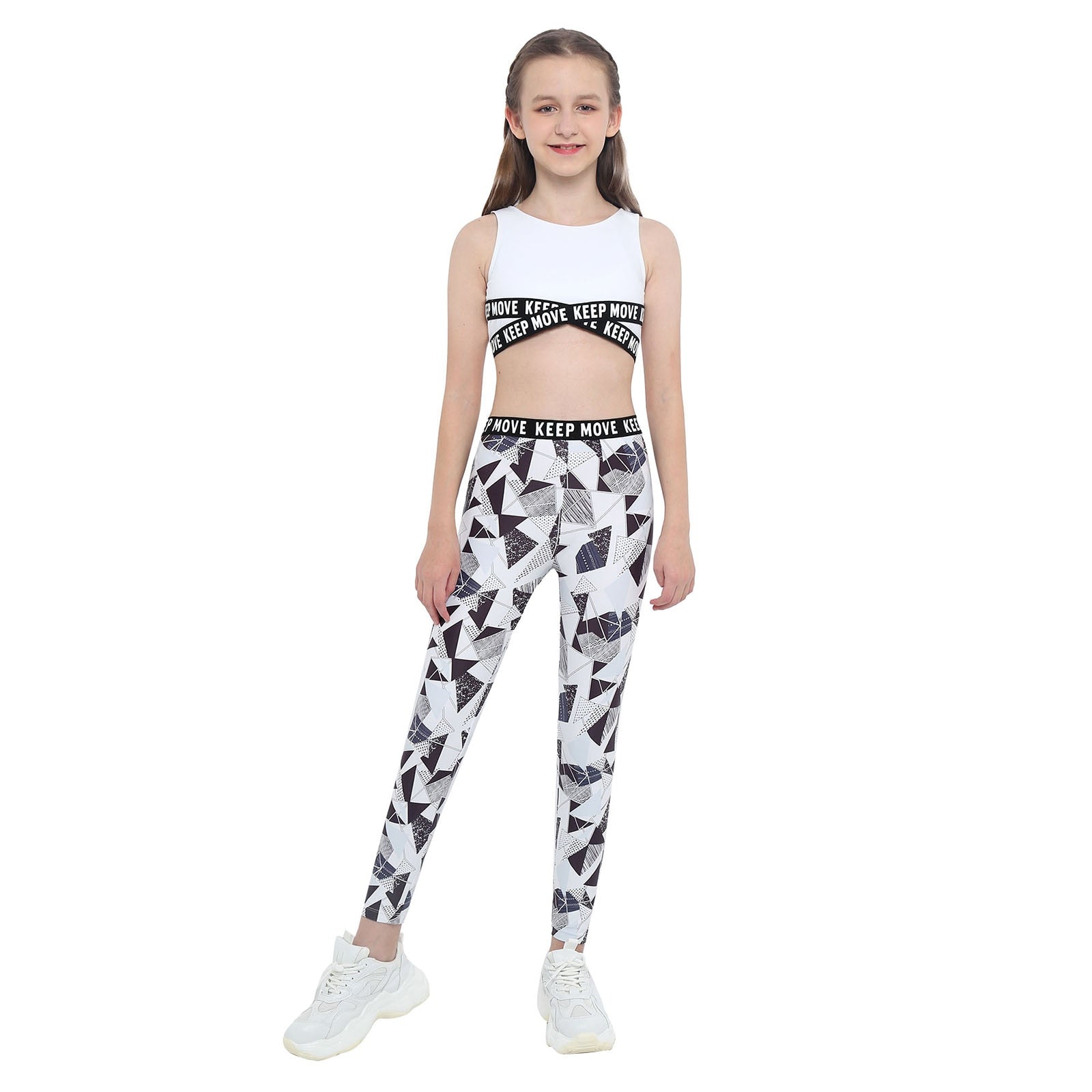 Girls sport sets yoga tracksuit, high waist fitness leggings pants