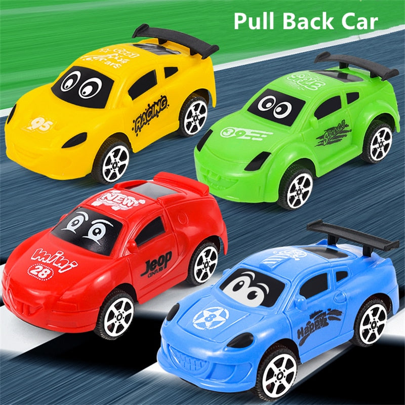 City Sanitation Vehicle Car Toys 4PCS/Set Retro Classic Pull Back Car