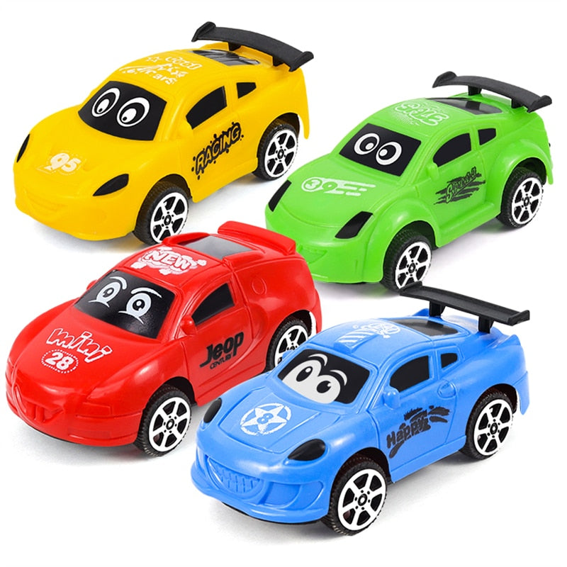 City Sanitation Vehicle Car Toys 4PCS/Set Retro Classic Pull Back Car