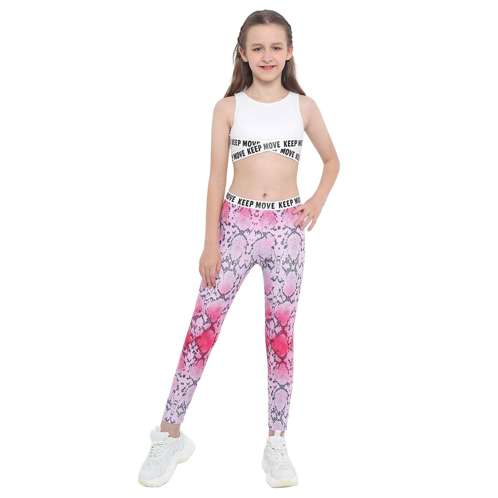 Girls sport sets yoga tracksuit, high waist fitness leggings pants