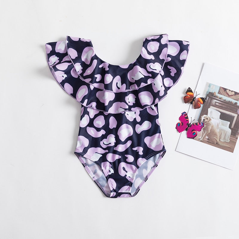 Girls Swimwear 1 2 3 4 Years Kids Swimsuit One Piece Flower Print