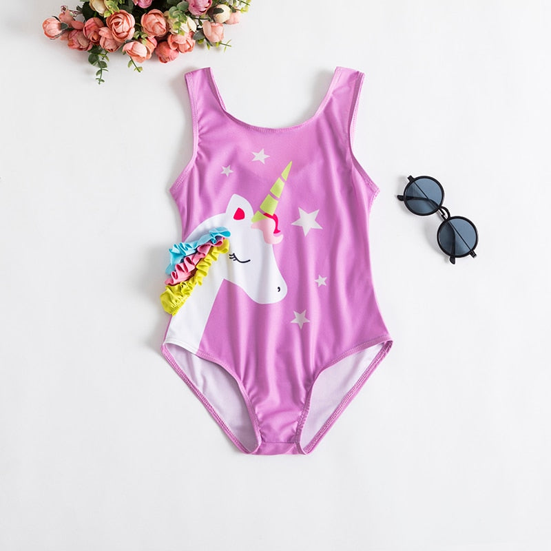 Girls Swimwear 1 2 3 4 Years Kids Swimsuit One Piece Flower Print