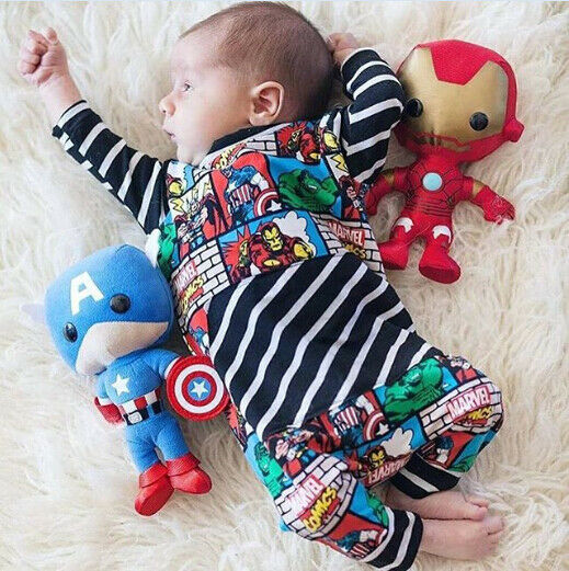 Marvel Superhero Romper Jumpsuit 0-24M