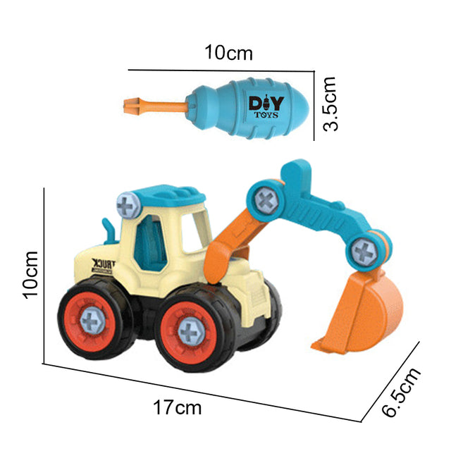 1:24 Nut Disassembly Loading Unloading Engineering Truck Excavator Bulldozer