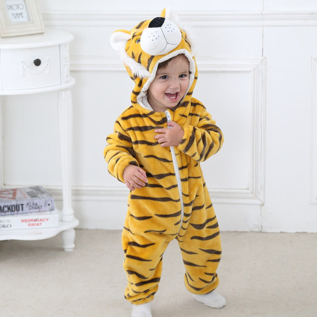 Animal Cartoon Romper Hooded Lion Monkey Toddler Cosplay Clothes