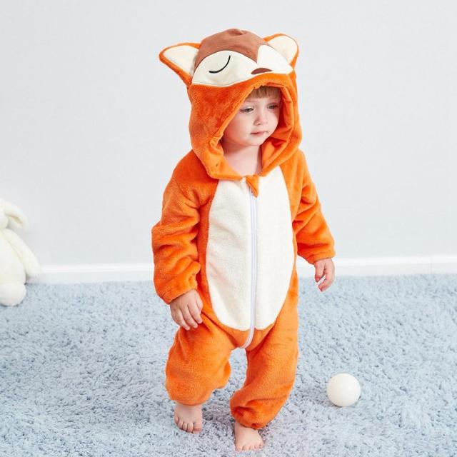 Animal Cartoon Romper Hooded Lion Monkey Toddler Cosplay Clothes