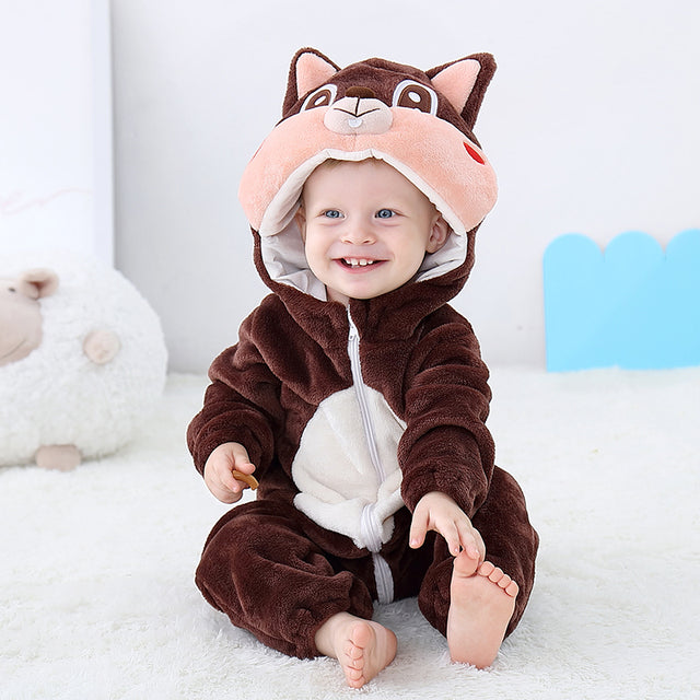 Animal Cartoon Romper Hooded Lion Monkey Toddler Cosplay Clothes