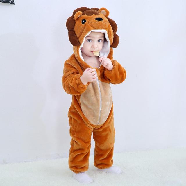 Animal Cartoon Romper Hooded Lion Monkey Toddler Cosplay Clothes