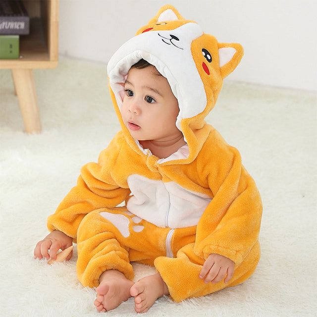 Animal Cartoon Romper Hooded Lion Monkey Toddler Cosplay Clothes