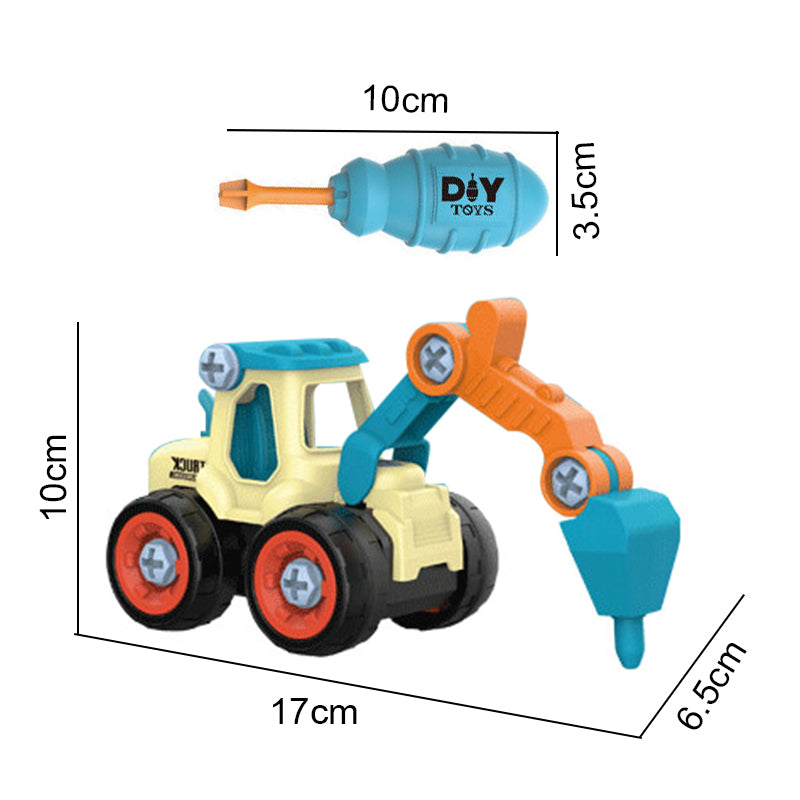 1:24 Nut Disassembly Loading Unloading Engineering Truck Excavator Bulldozer