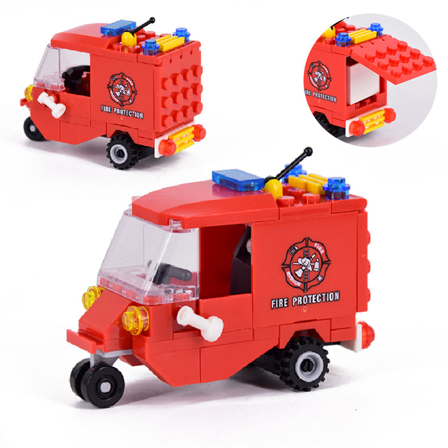 New City Fire Fighting Truck Car Vehicle Police Building Block Toys