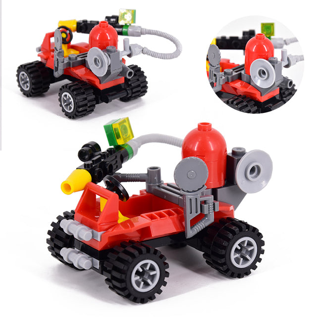 New City Fire Fighting Truck Car Vehicle Police Building Block Toys