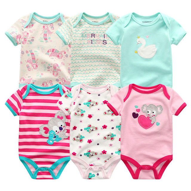 Newborn Cotton Outfits Jumpsuit 6Pcs/Lot Suit