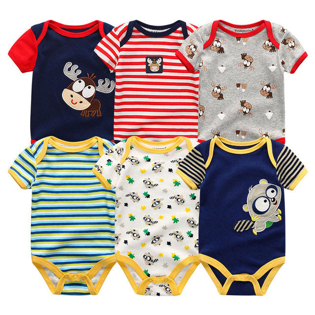 Newborn Cotton Outfits Jumpsuit 6Pcs/Lot Suit