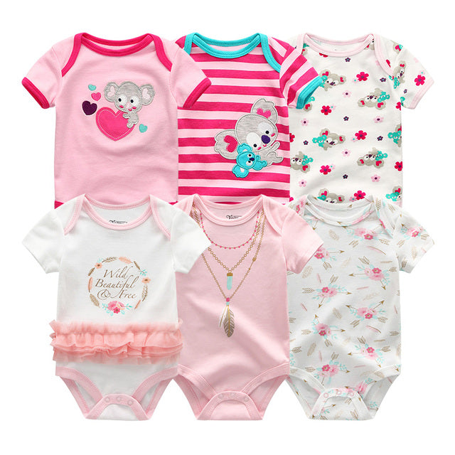 Newborn Cotton Outfits Jumpsuit 6Pcs/Lot Suit