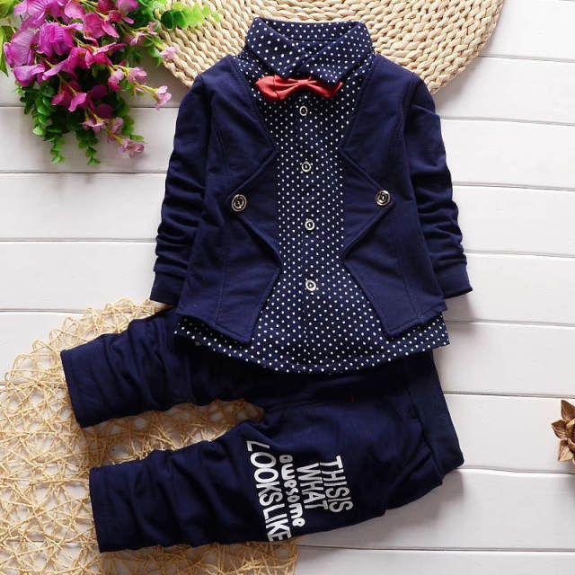 Autumn Spring Cotton Tracksuits Denim Set