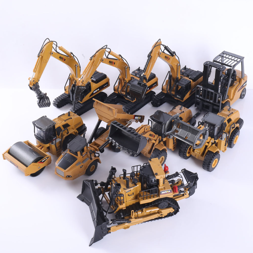 1:50 Die-Cast Alloy Vehicle Car Dump Truck Bulldozer Wheel Loader Excavator