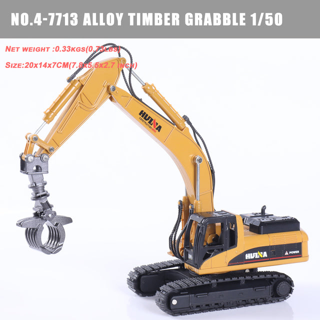 1:50 Die-Cast Alloy Vehicle Car Dump Truck Bulldozer Wheel Loader Excavator