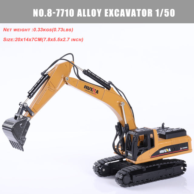 1:50 Die-Cast Alloy Vehicle Car Dump Truck Bulldozer Wheel Loader Excavator