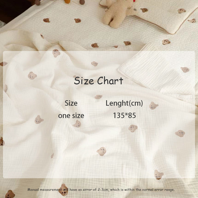 MILANCEL Instagram Hot Newborn Baby Blanket Korean Bear Embroidery Kids Sleeping Blanket