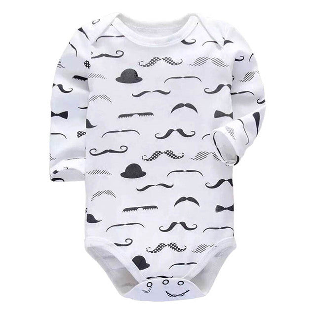 Newborn Bodysuit Long Sleeve Cotton Printing Jumpsuit 1pcs 0-24 Months