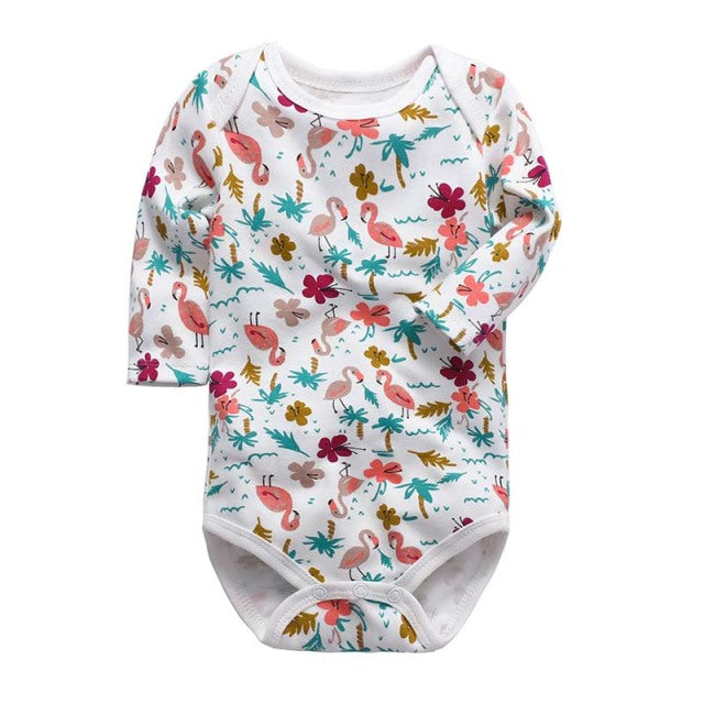 Newborn Bodysuit Long Sleeve Cotton Printing Jumpsuit 1pcs 0-24 Months