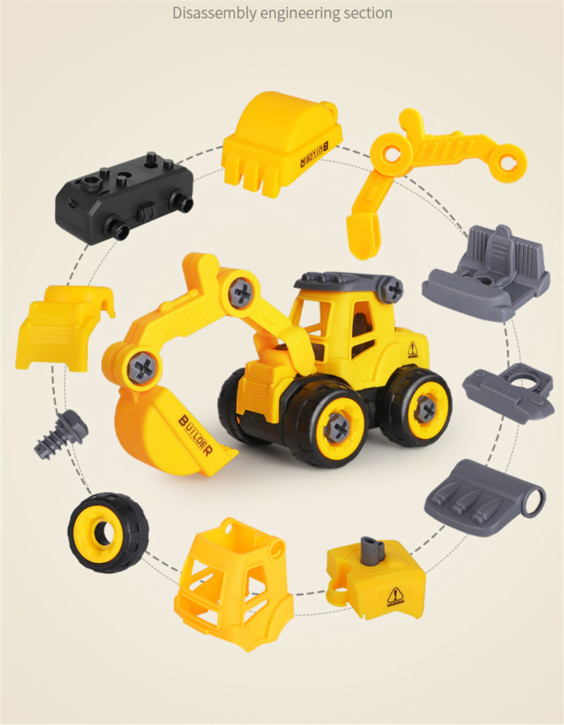 8 Style Engineering Vehicle Toys Plastic Construction Excavator Tractor Dump Truck Bulldozer Models