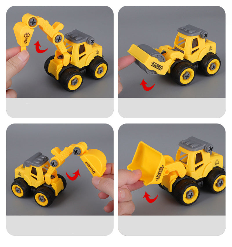 8 Style Engineering Vehicle Toys Plastic Construction Excavator Tractor Dump Truck Bulldozer Models