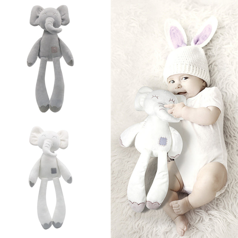 0-12 Month Elephant Toys Infant Kid Animal Hanging Ring Toy Sleeping Cute Rabbit Bed Stroller Plush Doll