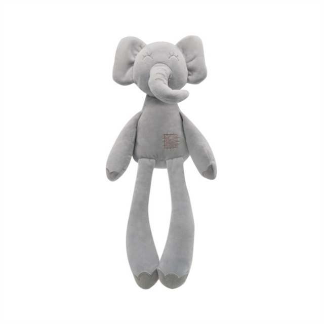 0-12 Month Elephant Toys Infant Kid Animal Hanging Ring Toy Sleeping Cute Rabbit Bed Stroller Plush Doll