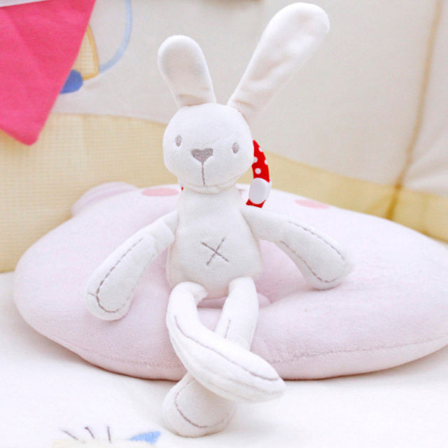 0-12 Month Elephant Toys Infant Kid Animal Hanging Ring Toy Sleeping Cute Rabbit Bed Stroller Plush Doll