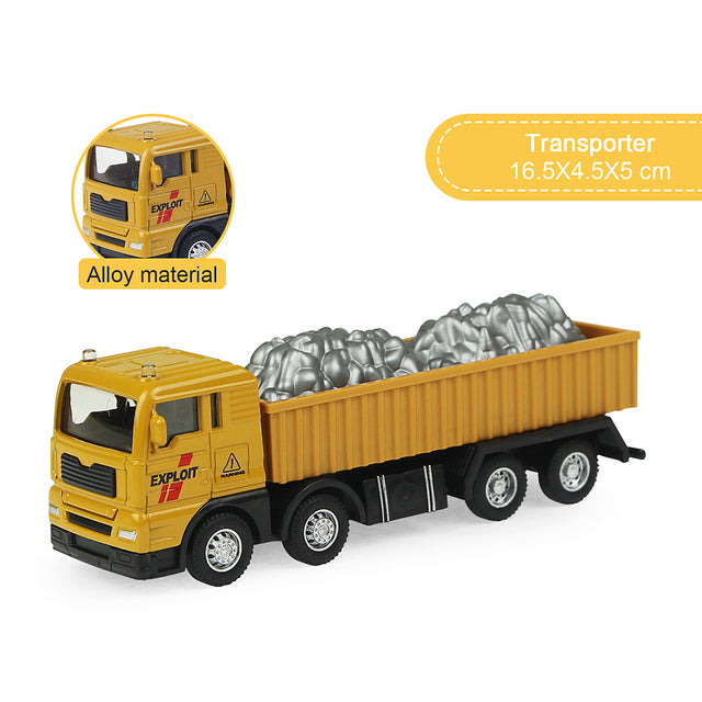 9 Styles Alloy Engineering Car Truck Toys Crane Bulldozer Excavator Forklift Vehicles Educational Toys