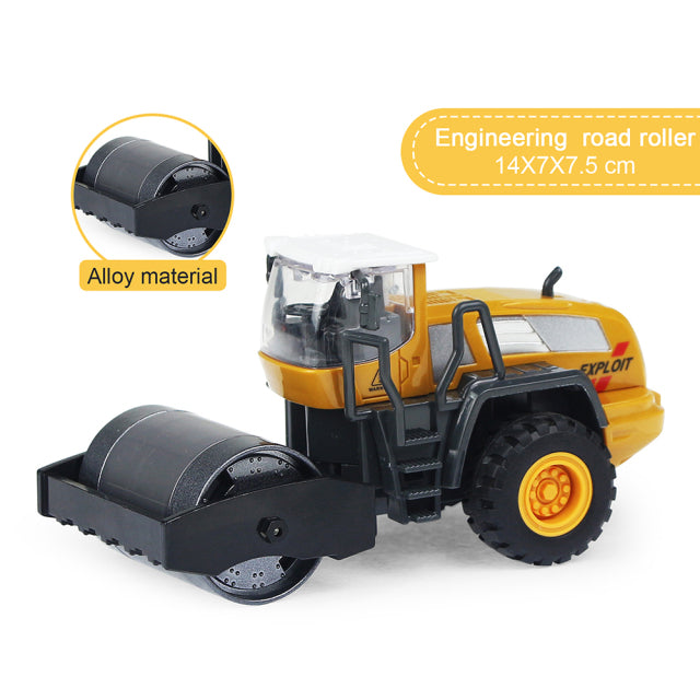 9 Styles Alloy Engineering Car Truck Toys Crane Bulldozer Excavator Forklift Vehicles Educational Toys