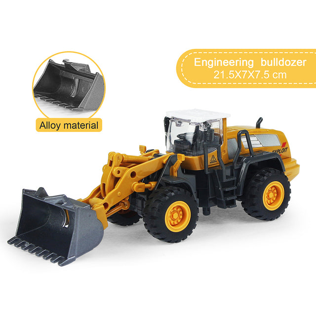 9 Styles Alloy Engineering Car Truck Toys Crane Bulldozer Excavator Forklift Vehicles Educational Toys