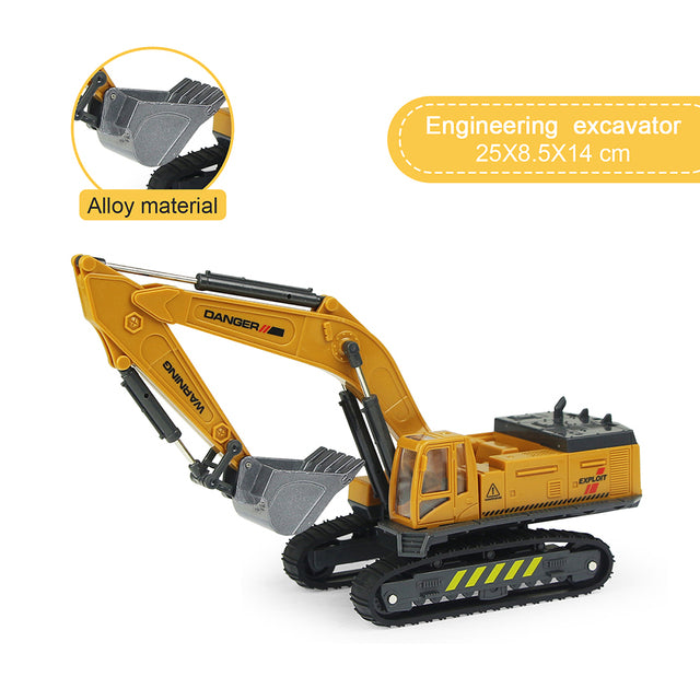 9 Styles Alloy Engineering Car Truck Toys Crane Bulldozer Excavator Forklift Vehicles Educational Toys