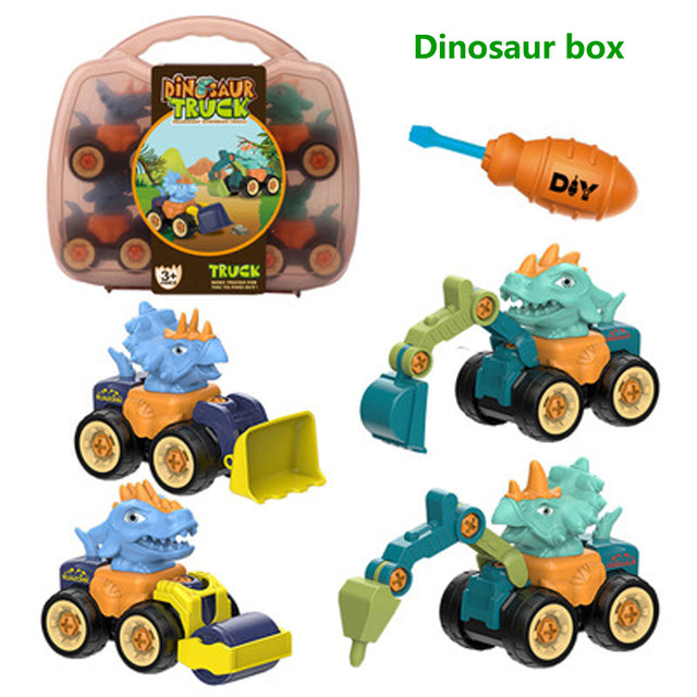 Montessori Education Toy Nut Disassembly Loading Unloading Engineering Truck Excavator Bulldozer