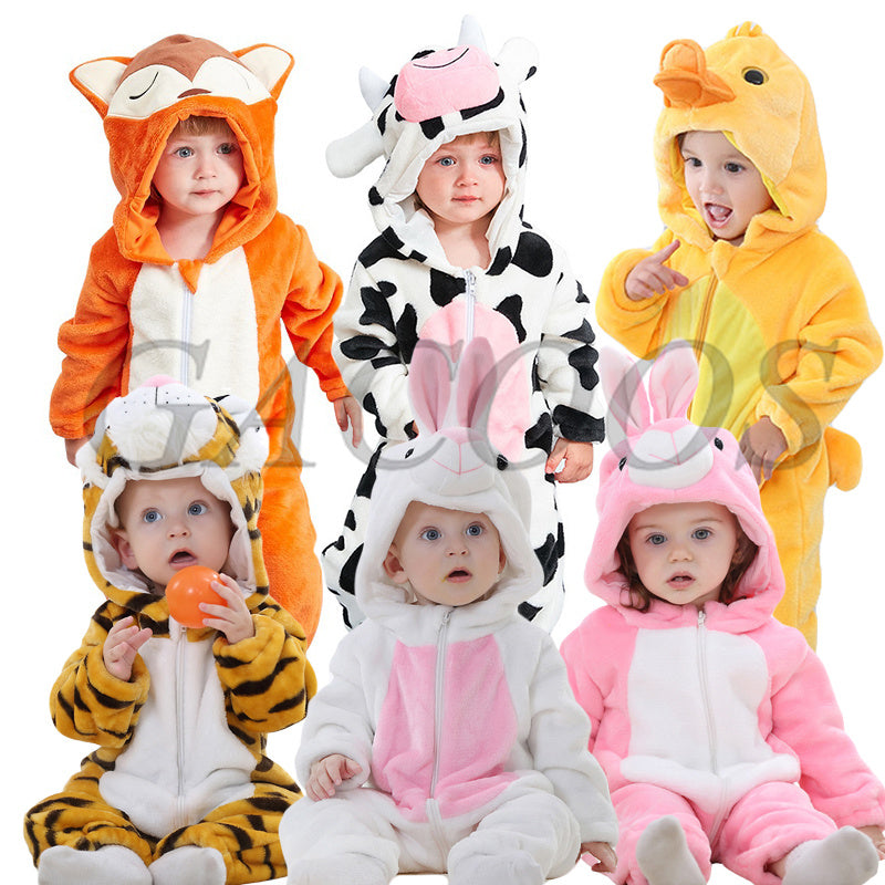 Animal Cartoon Romper Hooded Lion Monkey Toddler Cosplay Clothes