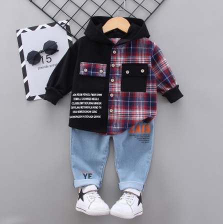 Autumn Spring Cotton Tracksuits Denim Set