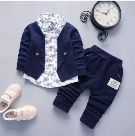 Autumn Spring Cotton Tracksuits Denim Set