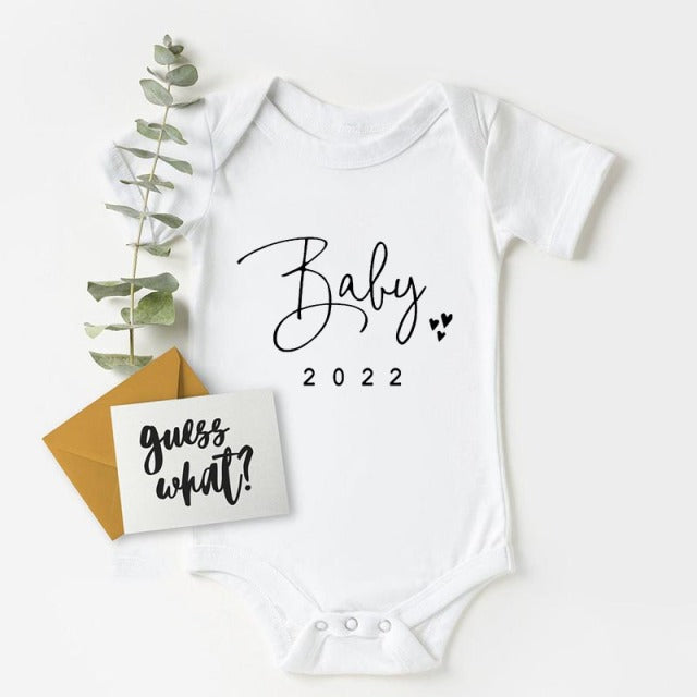 Baby Announcement 2022 Newborn Baby Bodysuits Romper