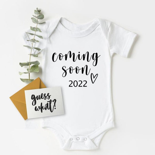 Baby Announcement 2022 Newborn Baby Bodysuits Romper