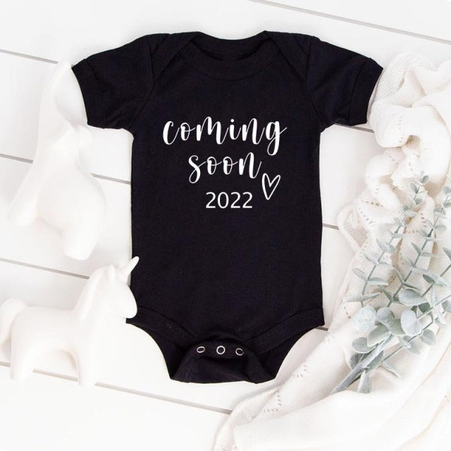 Baby Announcement 2022 Newborn Baby Bodysuits Romper