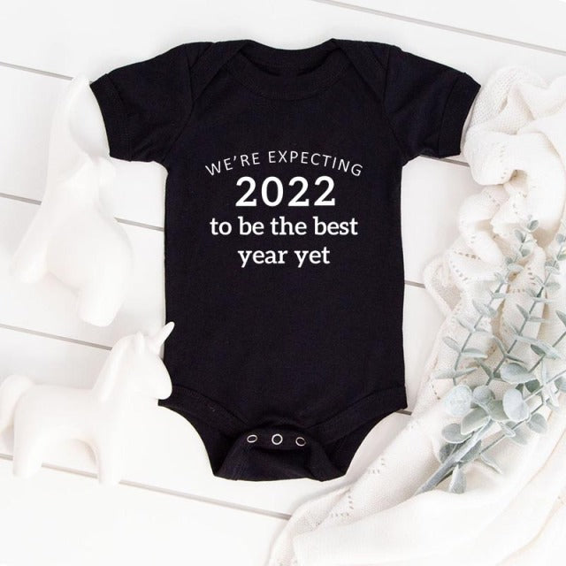 Baby Announcement 2022 Newborn Baby Bodysuits Romper