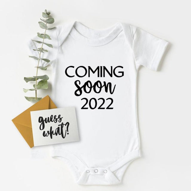 Baby Announcement 2022 Newborn Baby Bodysuits Romper