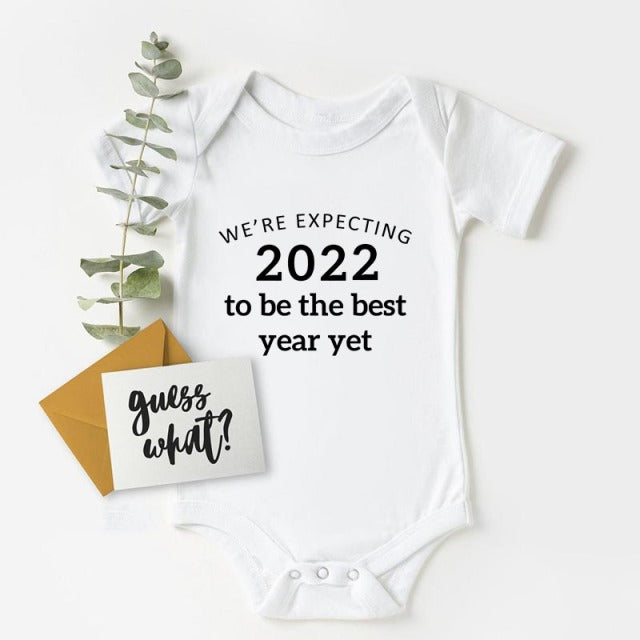 Baby Announcement 2022 Newborn Baby Bodysuits Romper