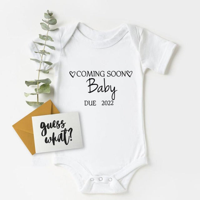 Baby Announcement 2022 Newborn Baby Bodysuits Romper