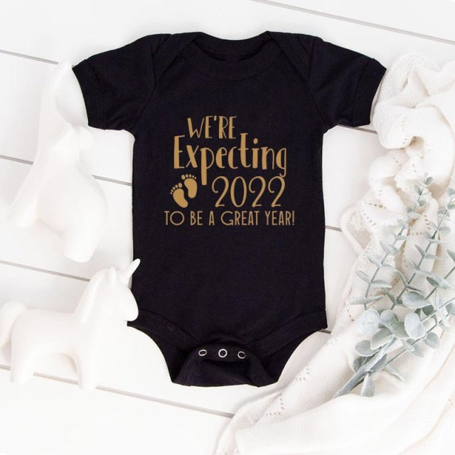 Baby Announcement 2022 Newborn Baby Bodysuits Romper