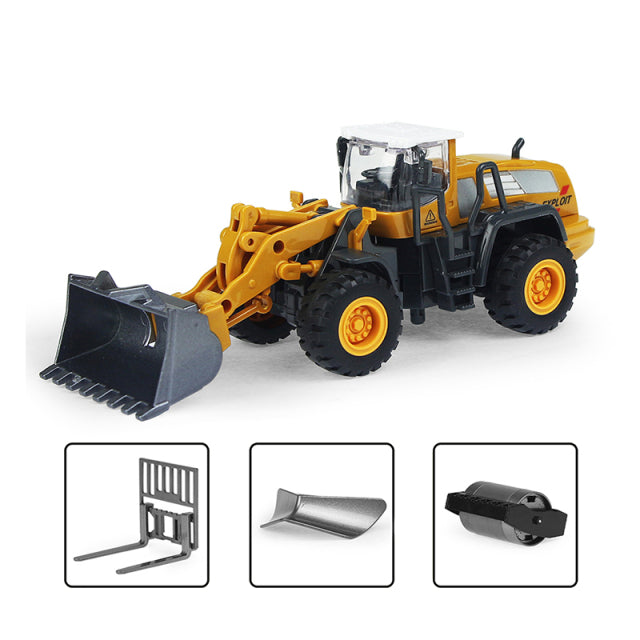 9 Styles Alloy Engineering Car Truck Toys Crane Bulldozer Excavator Forklift Vehicles Educational Toys