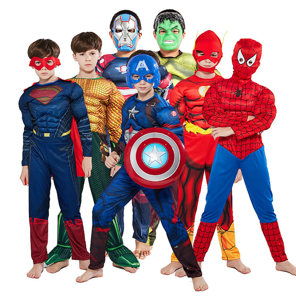 Marvel Avengers Children Halloween Costume Superhero Cosplay Costume with Mask