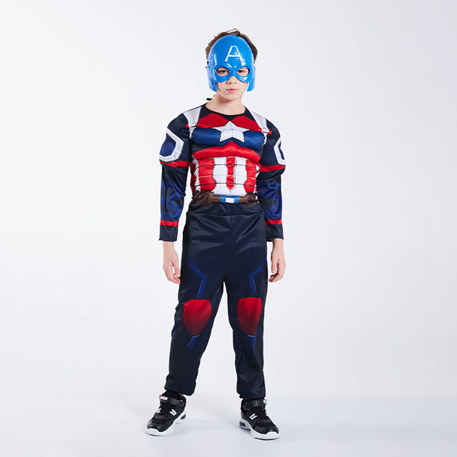 Marvel Avengers Children Halloween Costume Superhero Cosplay Costume with Mask